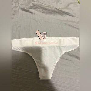 Victoria’s Secret White Seamless Thong Panty